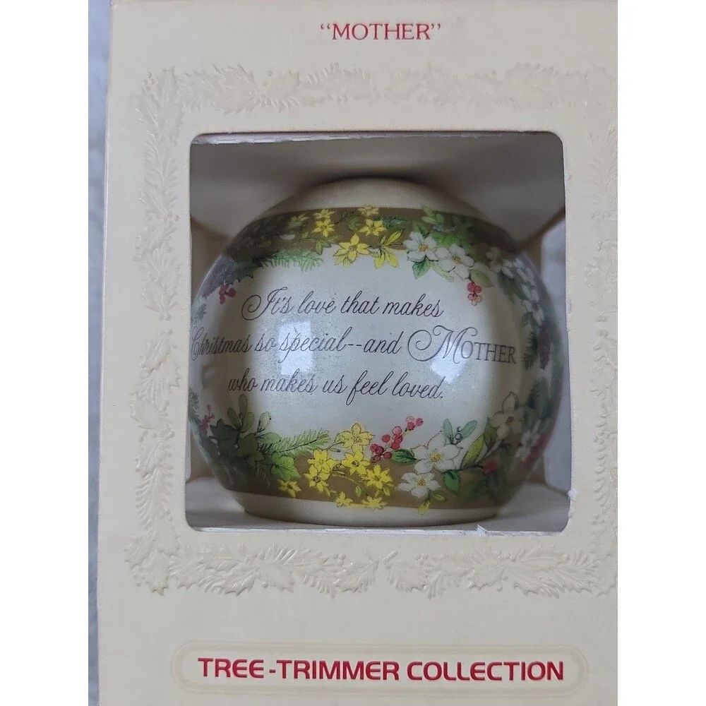 Hallmark Glass Ball Ornament Christmas Holiday 1979 Our First CHRISTMAS Mother